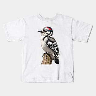 Downy Woodpecker Bird Kids T-Shirt